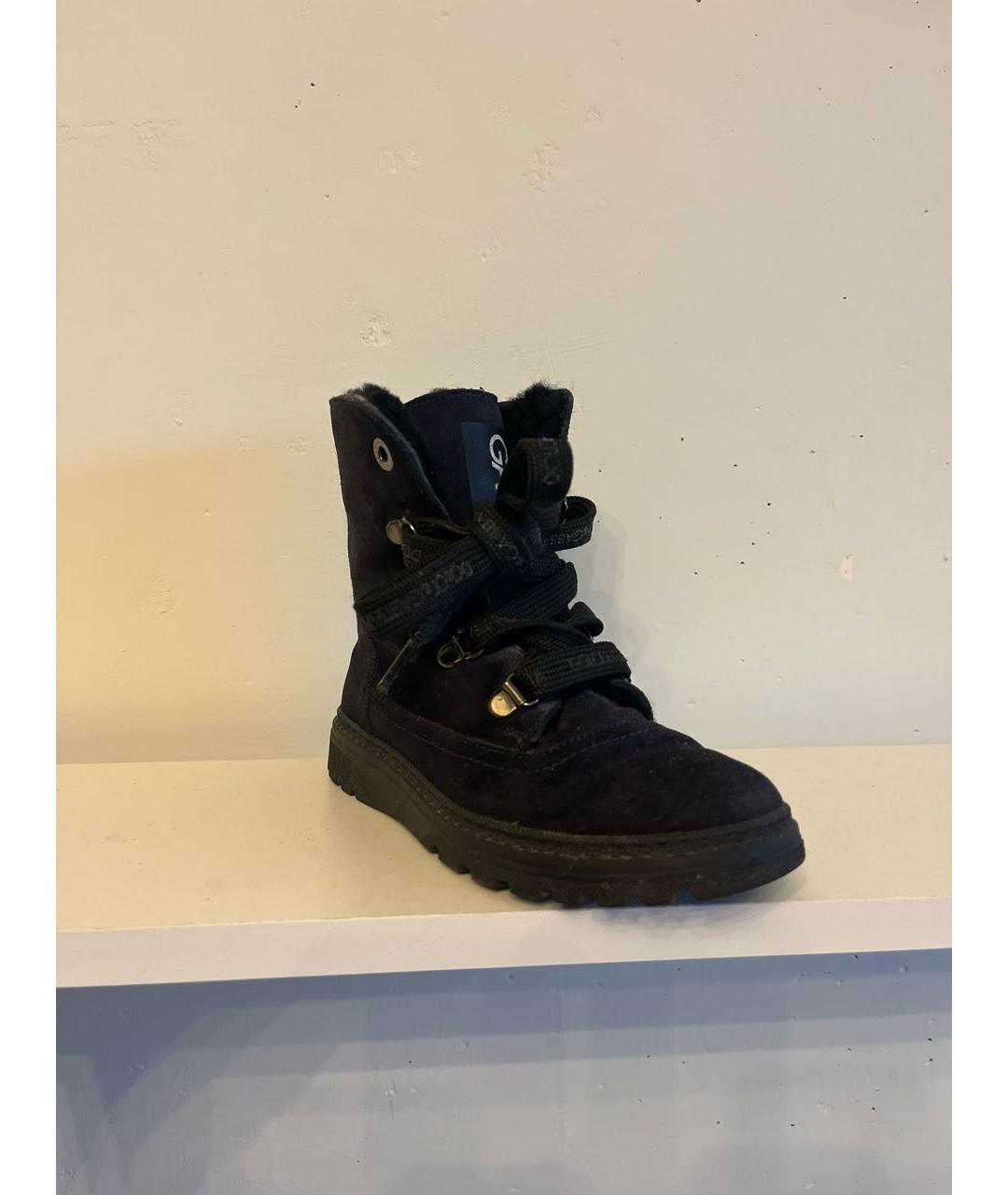 DOLCE & GABBANA KIDS Темно-синие замшевые ботинки, фото 7