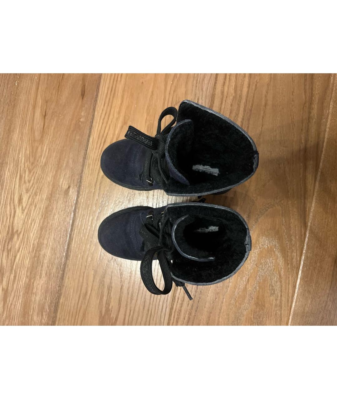 DOLCE & GABBANA KIDS Темно-синие замшевые ботинки, фото 3