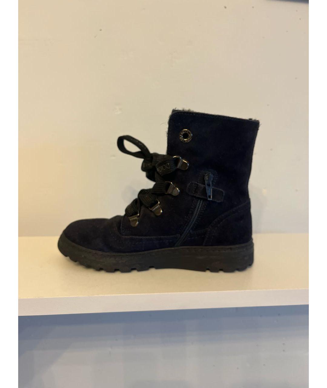 DOLCE & GABBANA KIDS Темно-синие замшевые ботинки, фото 5