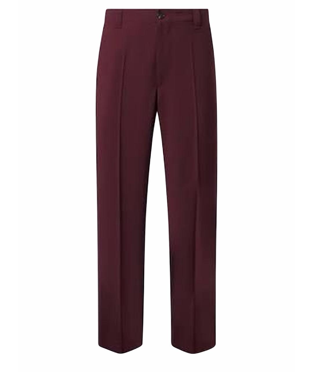 GUCCI Бордовый шерстяной костюм с брюками, фото 1