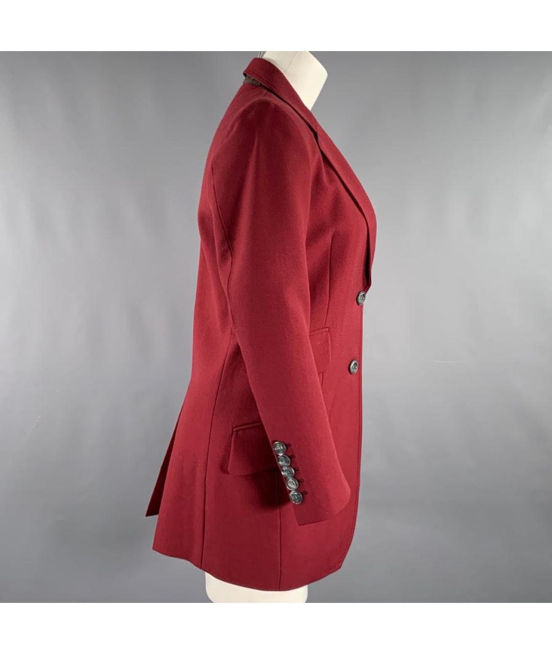 GUCCI Бордовый шерстяной костюм с брюками, фото 6