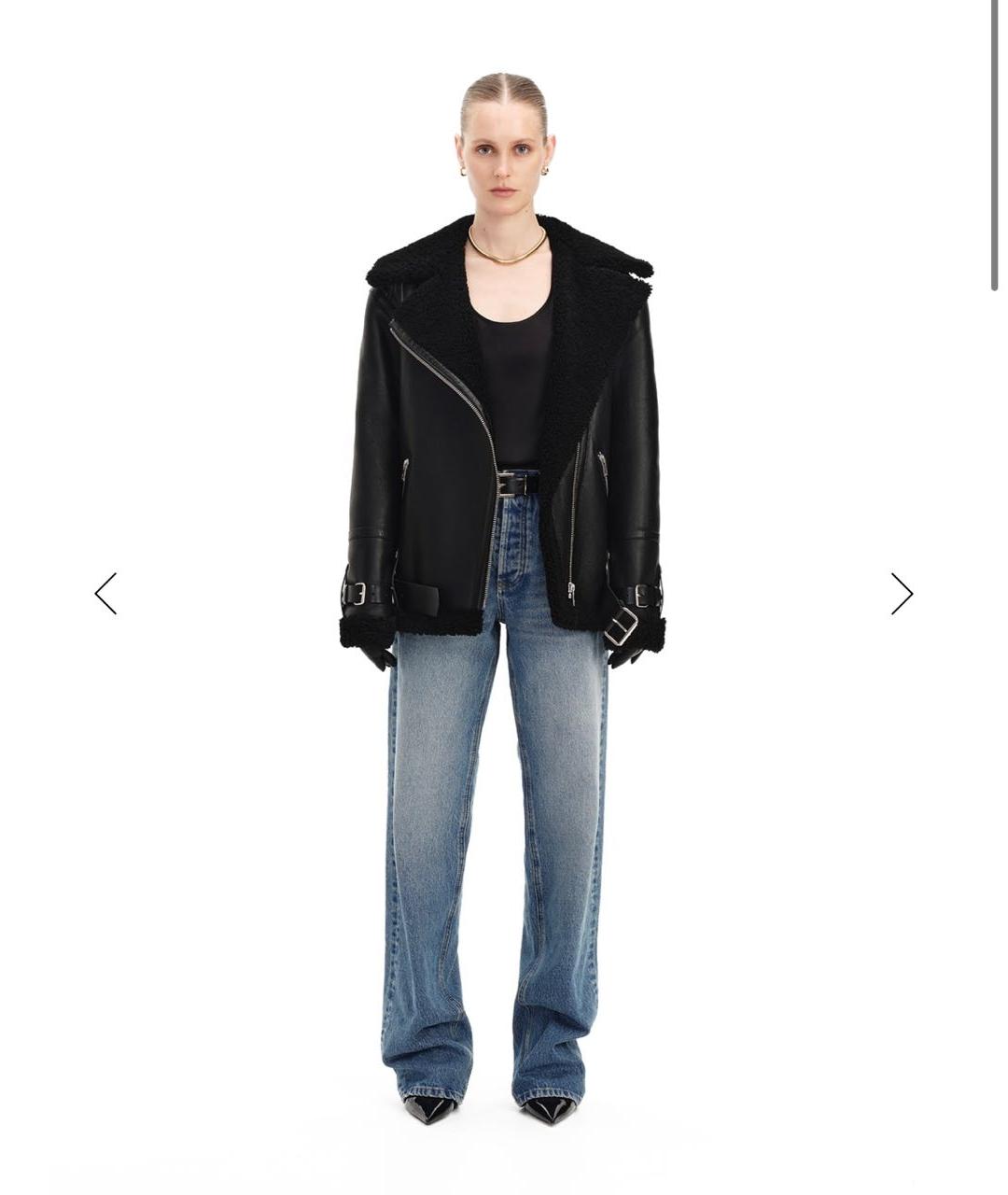 BATS Черная кожаная дубленка, фото 4