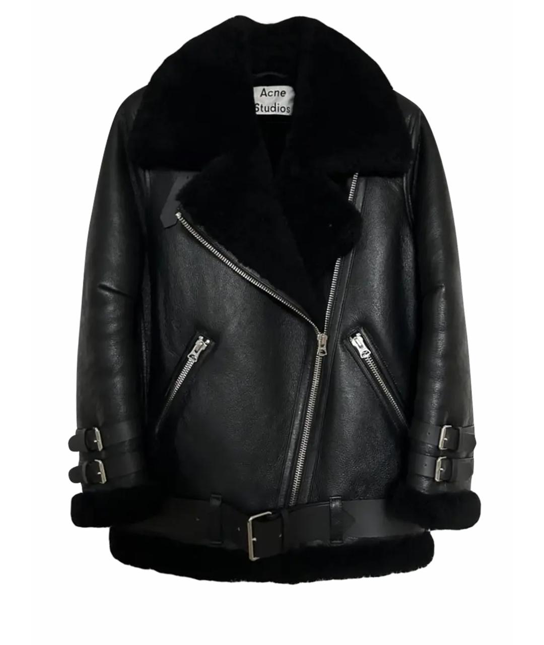 BATS Черная кожаная дубленка, фото 6