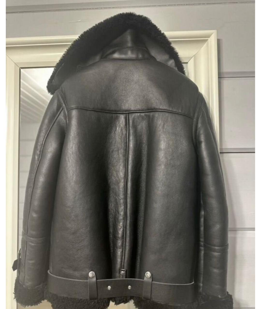 BATS Черная кожаная дубленка, фото 2