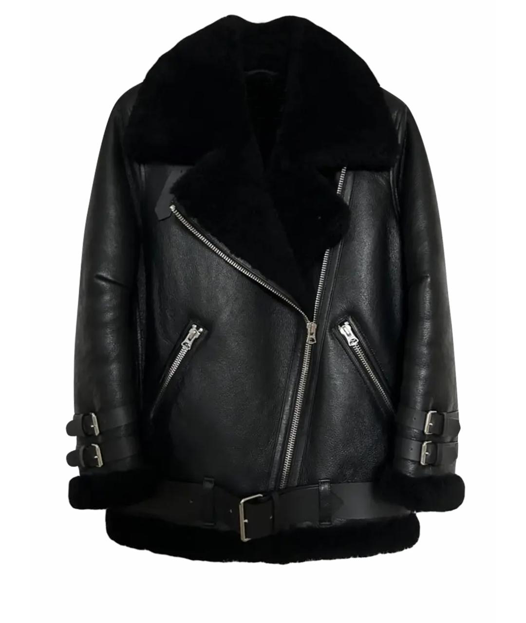 BATS Черная кожаная дубленка, фото 1