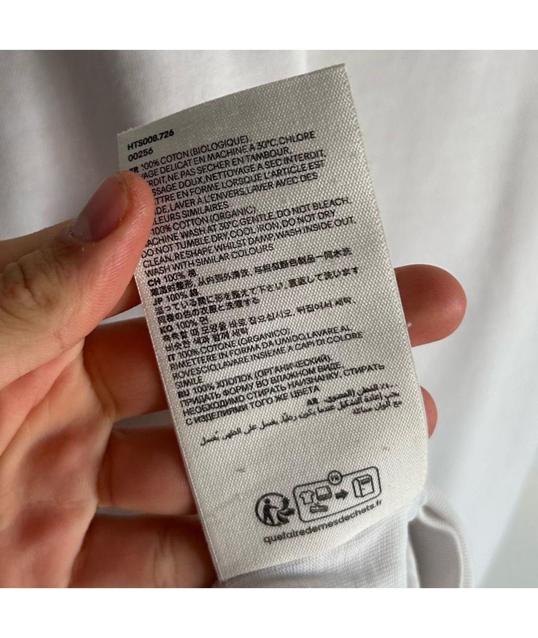 AMI ALEXANDRE MATTIUSSI Белая хлопковая футболка, фото 5