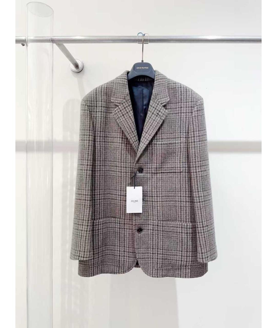 CELINE Серый хлопковый жакет/пиджак, фото 2