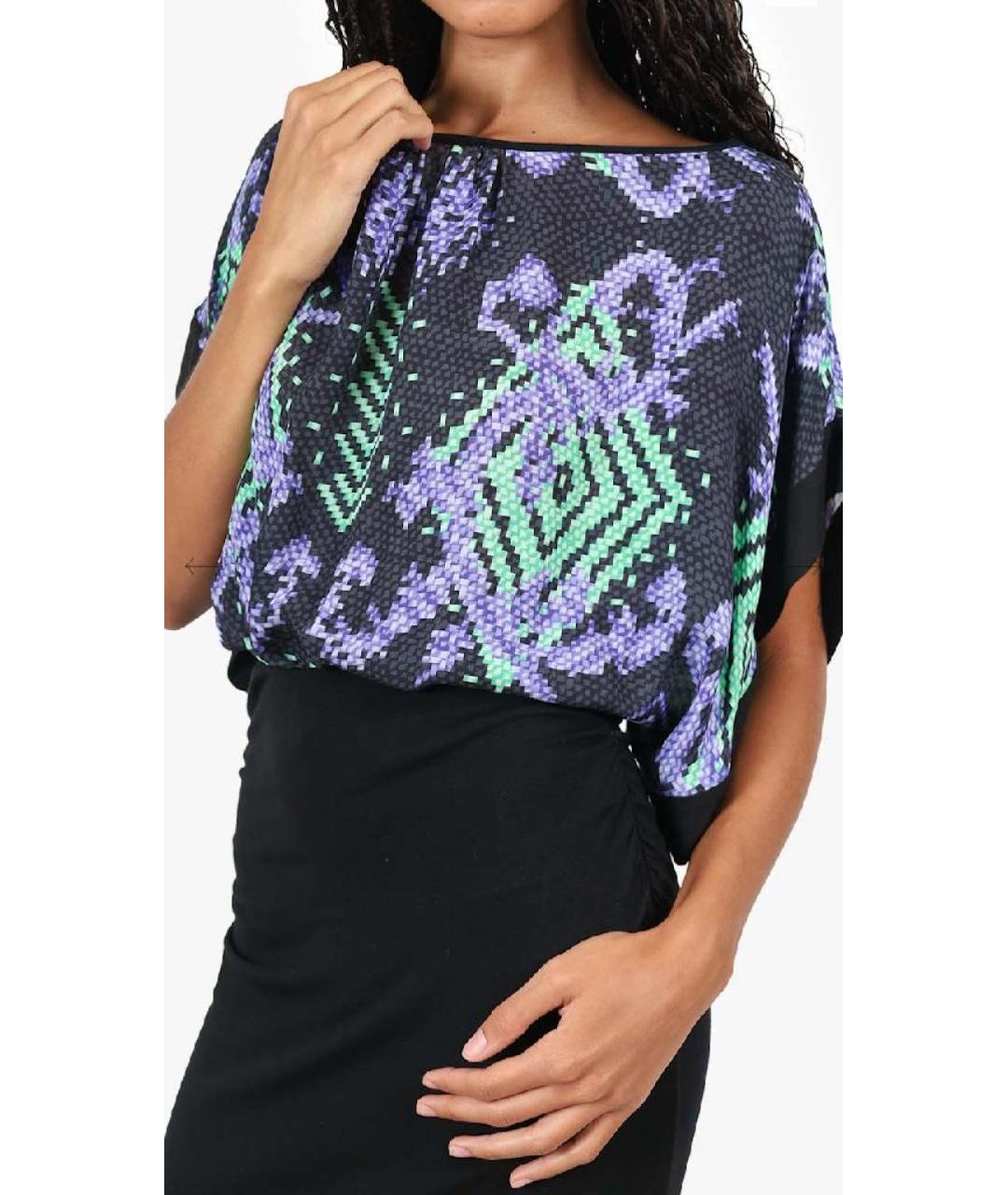 VERSACE COLLECTION Мульти шелковое повседневное платье, фото 8