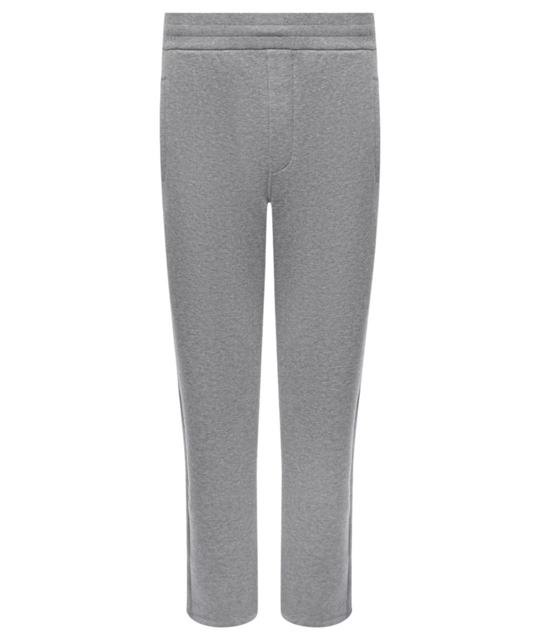 BRIONI Серые хлопковые повседневные брюки, фото 1