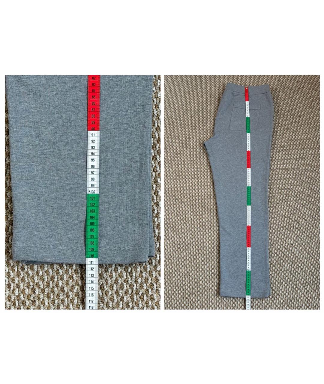 BRIONI Серые хлопковые повседневные брюки, фото 7