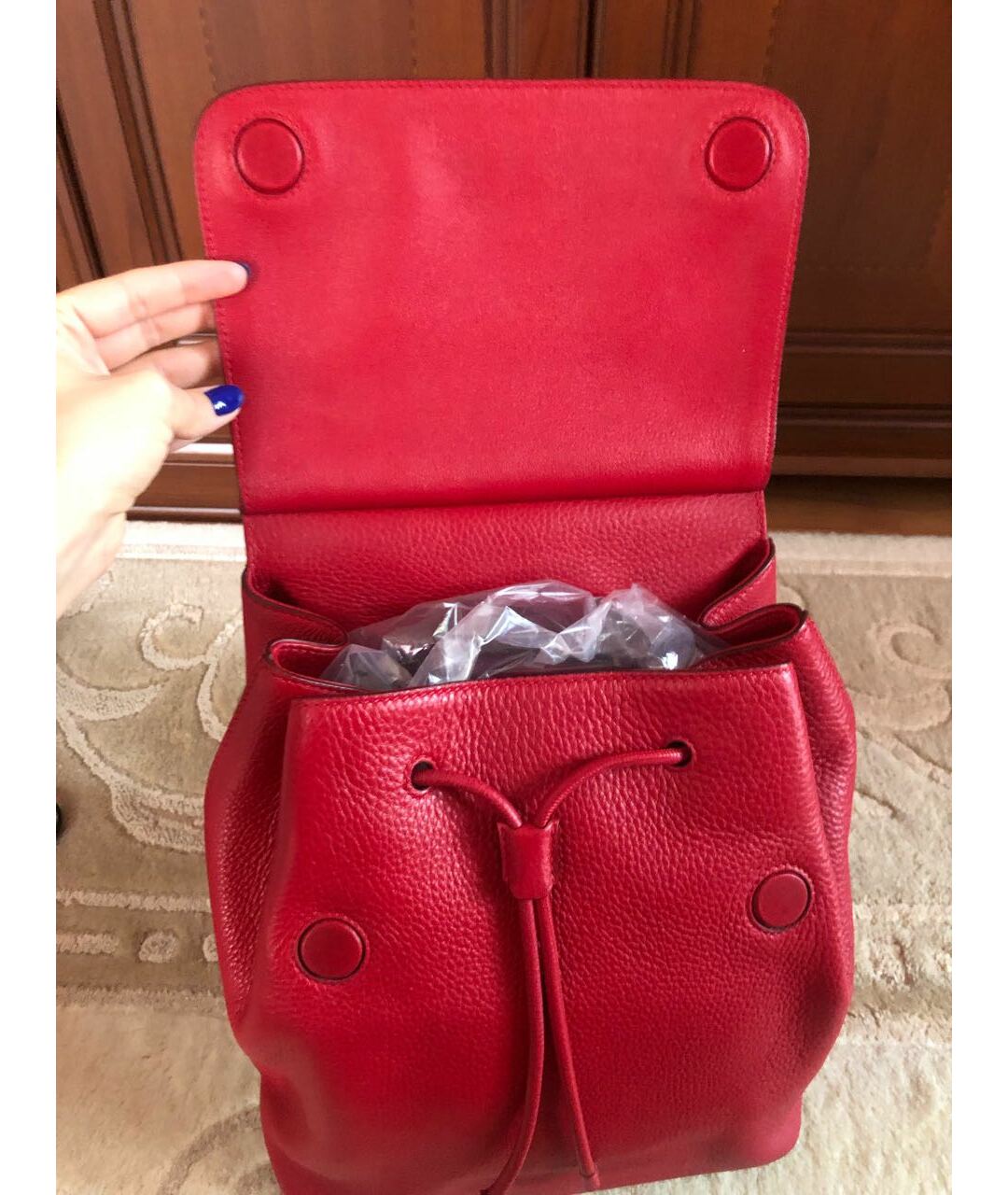 DOLCE&GABBANA Красный кожаный рюкзак, фото 6