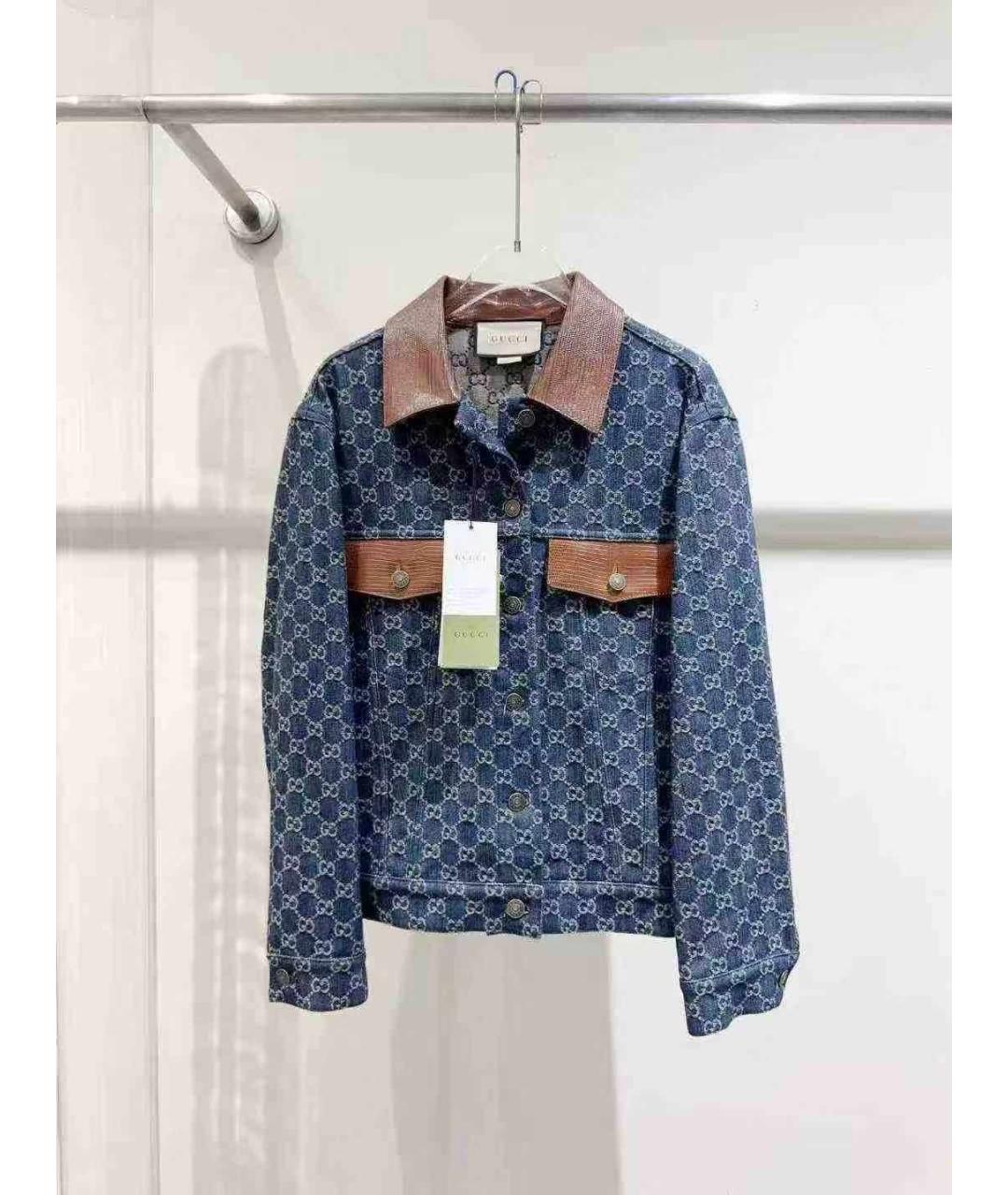 GUCCI Синее деним пальто, фото 8