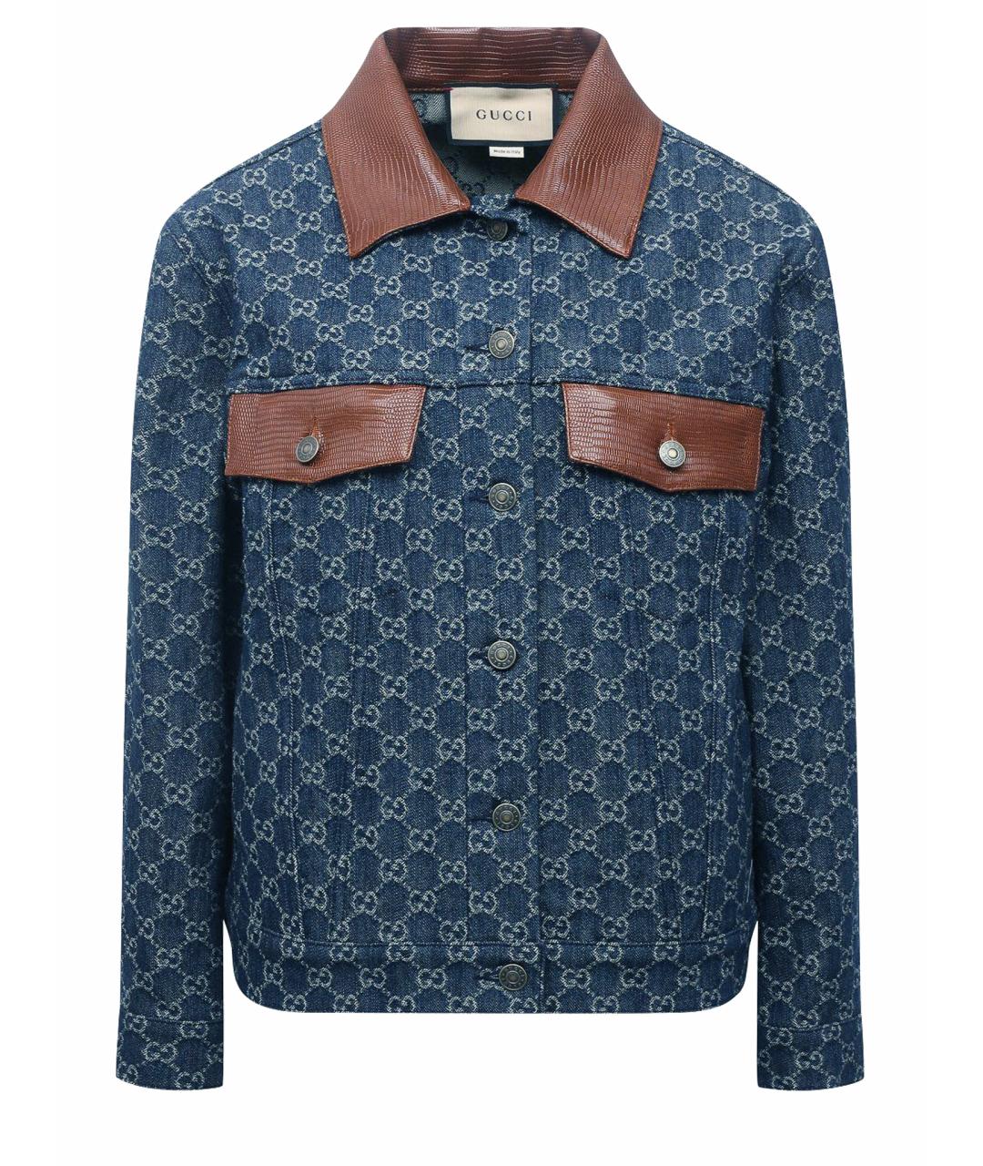 GUCCI Синее деним пальто, фото 1