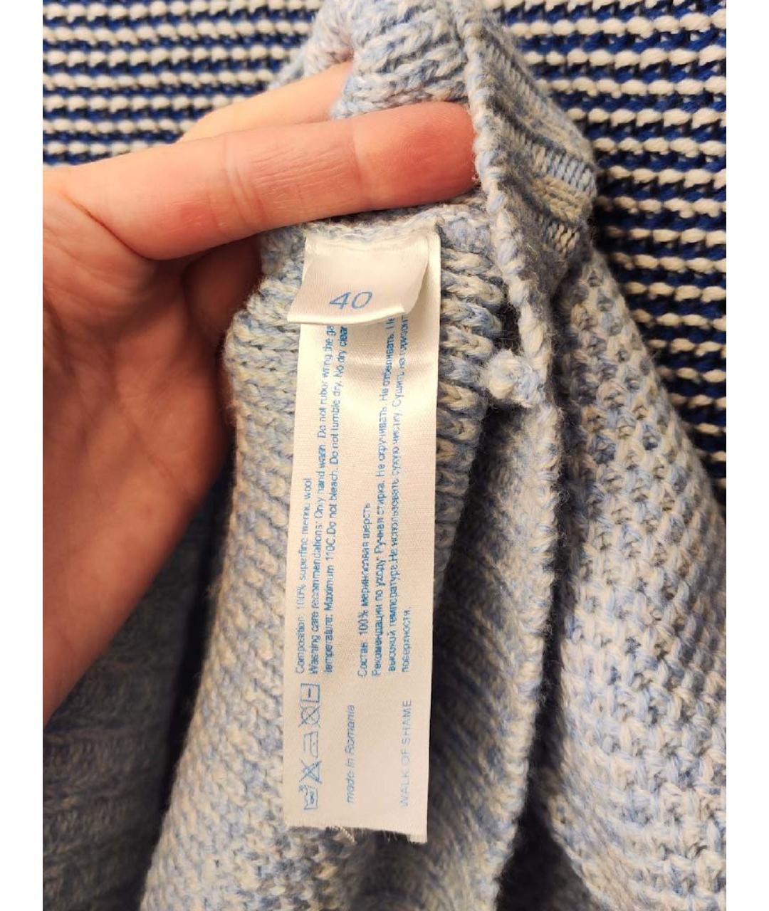 WALK OF SHAME Голубой шерстяной джемпер / свитер, фото 6