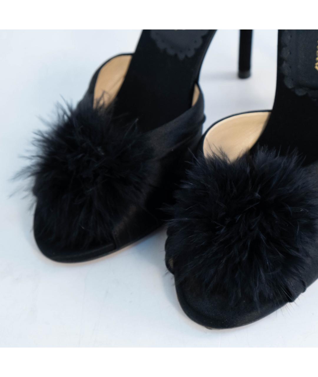 AGENT PROVOCATEUR Черные текстильные мюли, фото 3