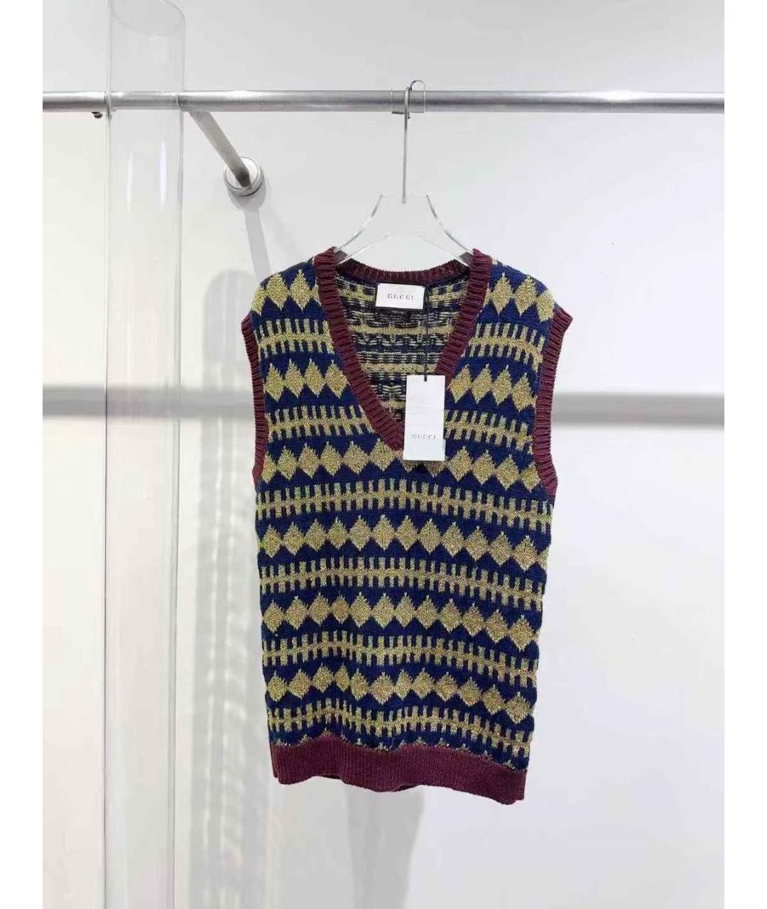 GUCCI Мульти шерстяная жилетка, фото 7