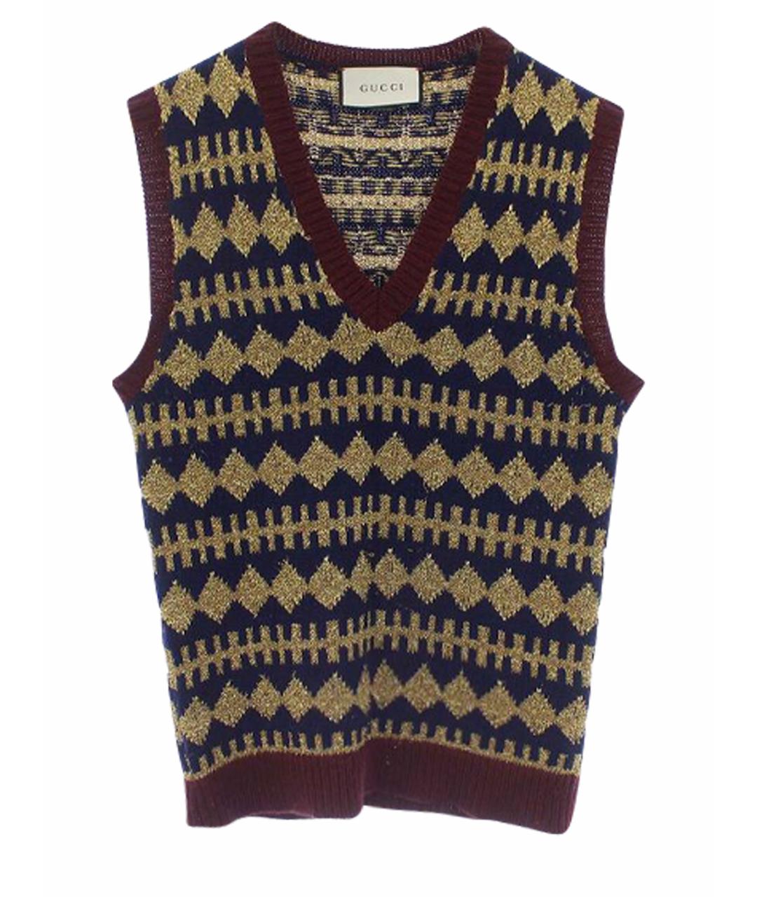 GUCCI Мульти шерстяная жилетка, фото 1
