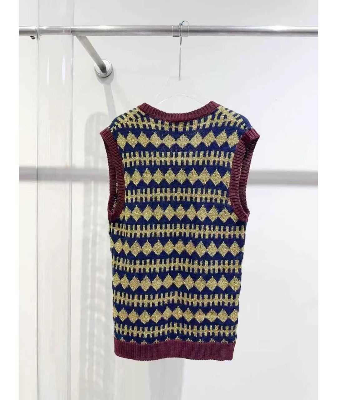 GUCCI Мульти шерстяная жилетка, фото 5