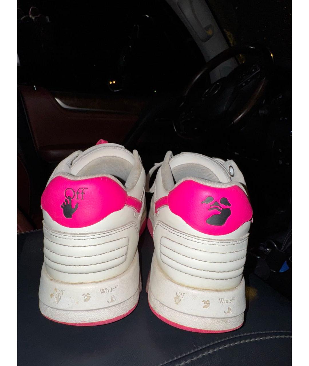 OFF-WHITE Розовые кожаные кроссовки, фото 4