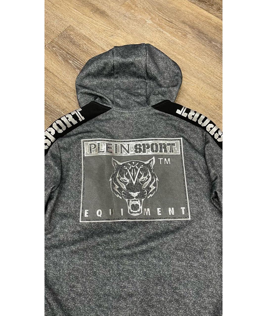 PLEIN SPORT Серый полиэстеровый спортивный костюм, фото 7