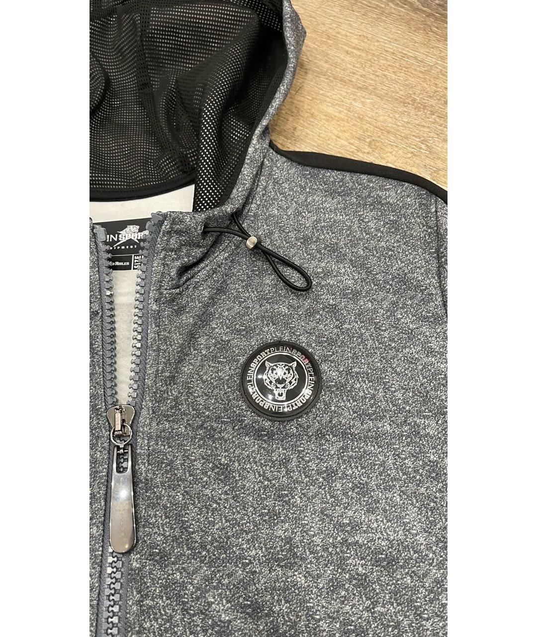PLEIN SPORT Серый полиэстеровый спортивный костюм, фото 5