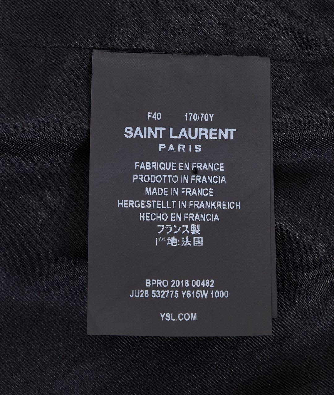 SAINT LAURENT Черная хлопковая юбка мини, фото 5
