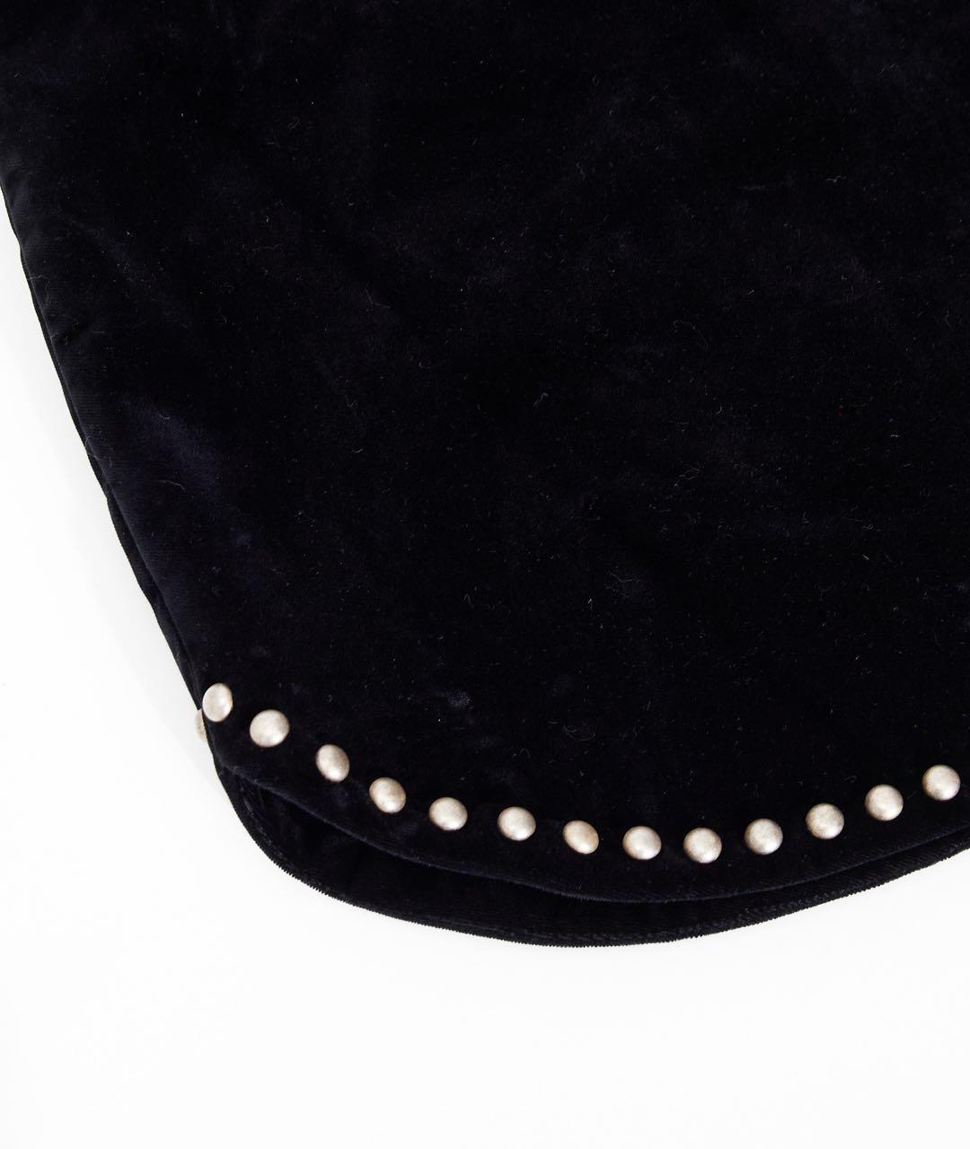 SAINT LAURENT Черная хлопковая юбка мини, фото 3