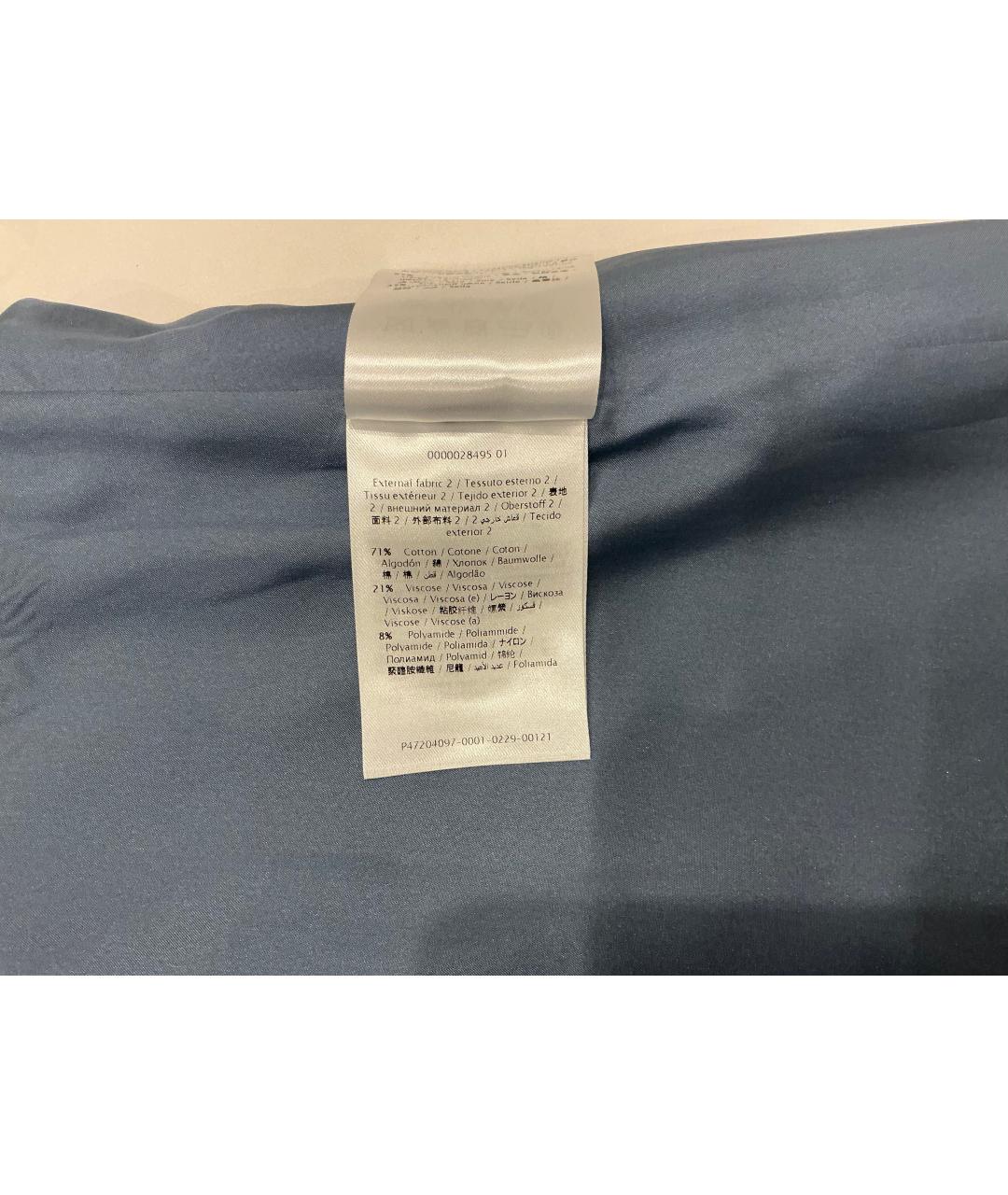 VALENTINO Синее хлопковое вечернее платье, фото 5