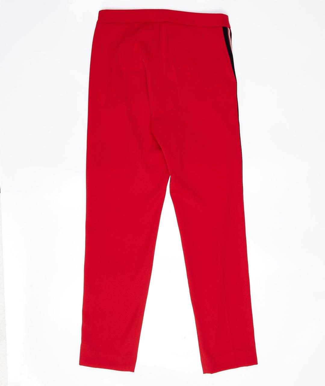 ERMANNO SCERVINO Красные полиэстеровые прямые брюки, фото 2