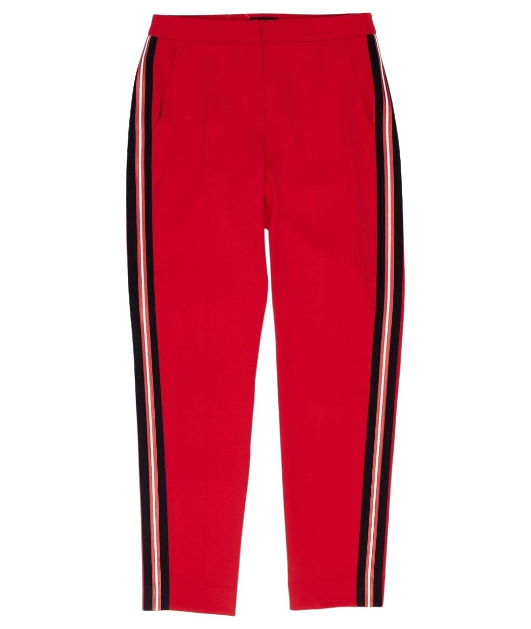 ERMANNO SCERVINO Красные полиэстеровые прямые брюки, фото 1