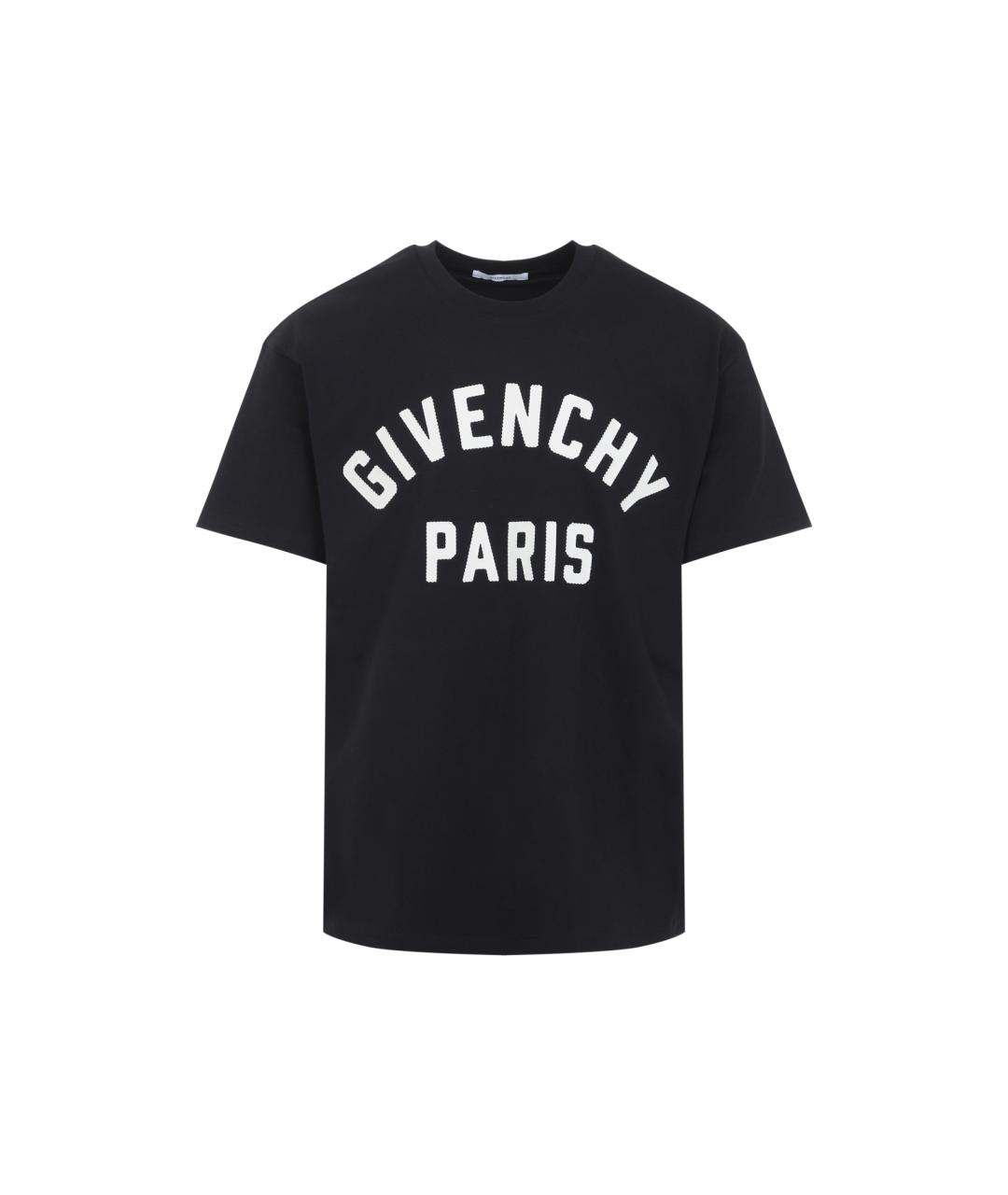 GIVENCHY Черная хлопковая футболка, фото 1
