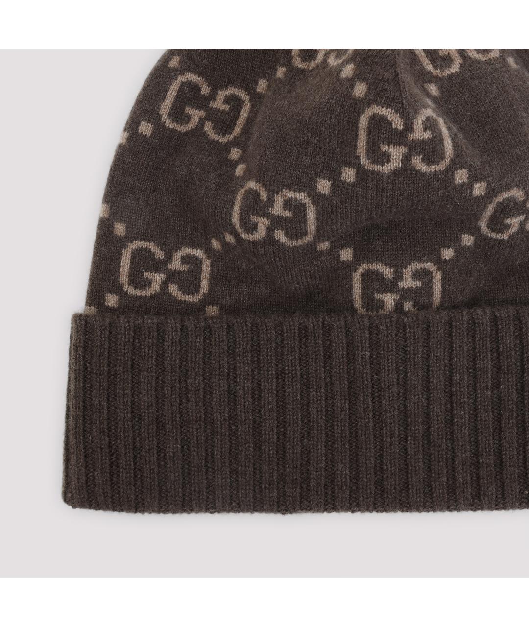 GUCCI Коричневая кашемировая шапка, фото 2