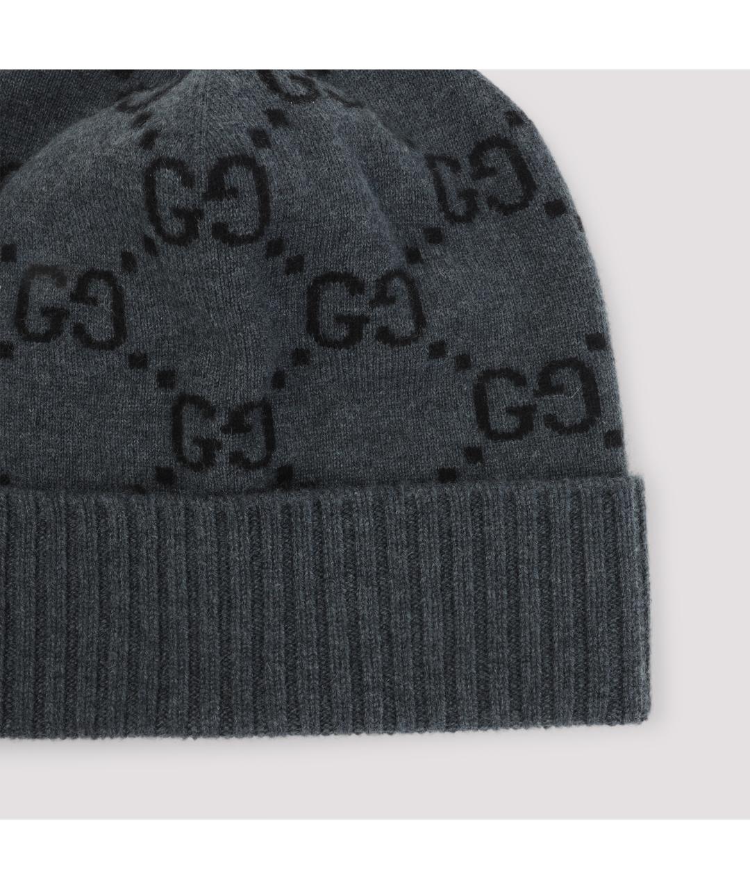 GUCCI Серая кашемировая шапка, фото 3