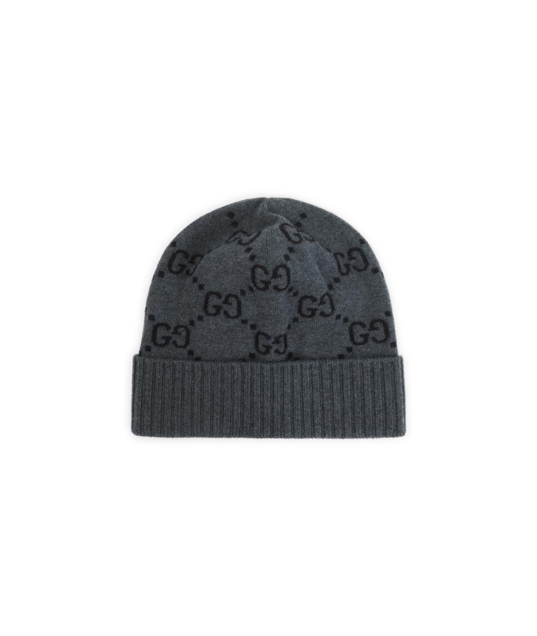 GUCCI Серая кашемировая шапка, фото 1