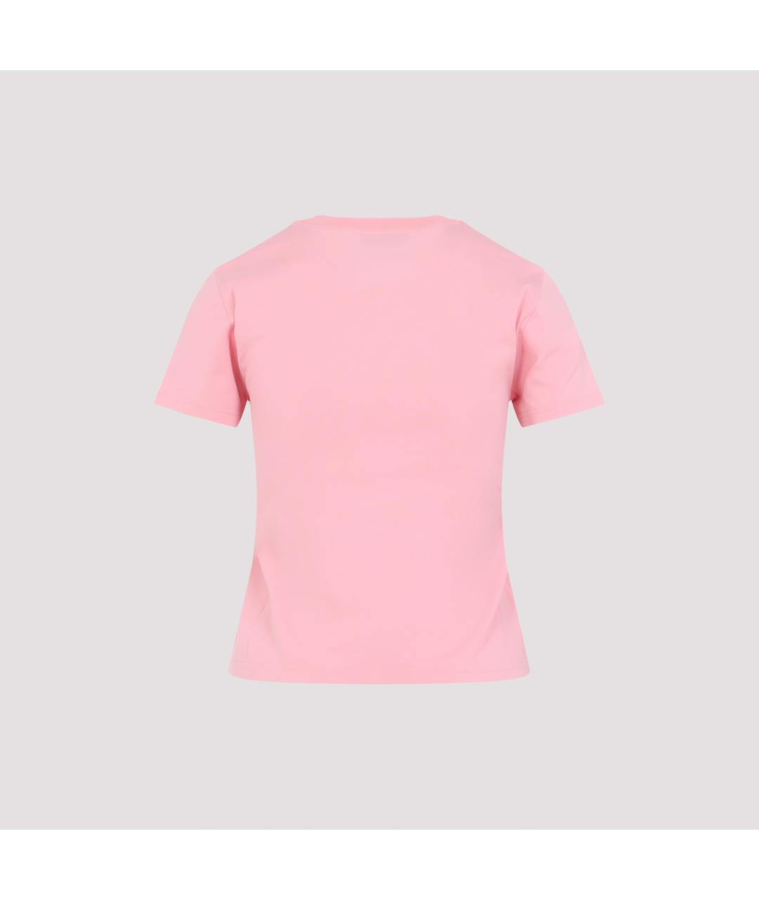 GUCCI Розовая хлопковая футболка, фото 2