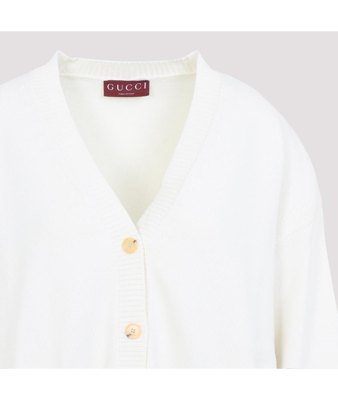 GUCCI Белый кашемировый кардиган, фото 3