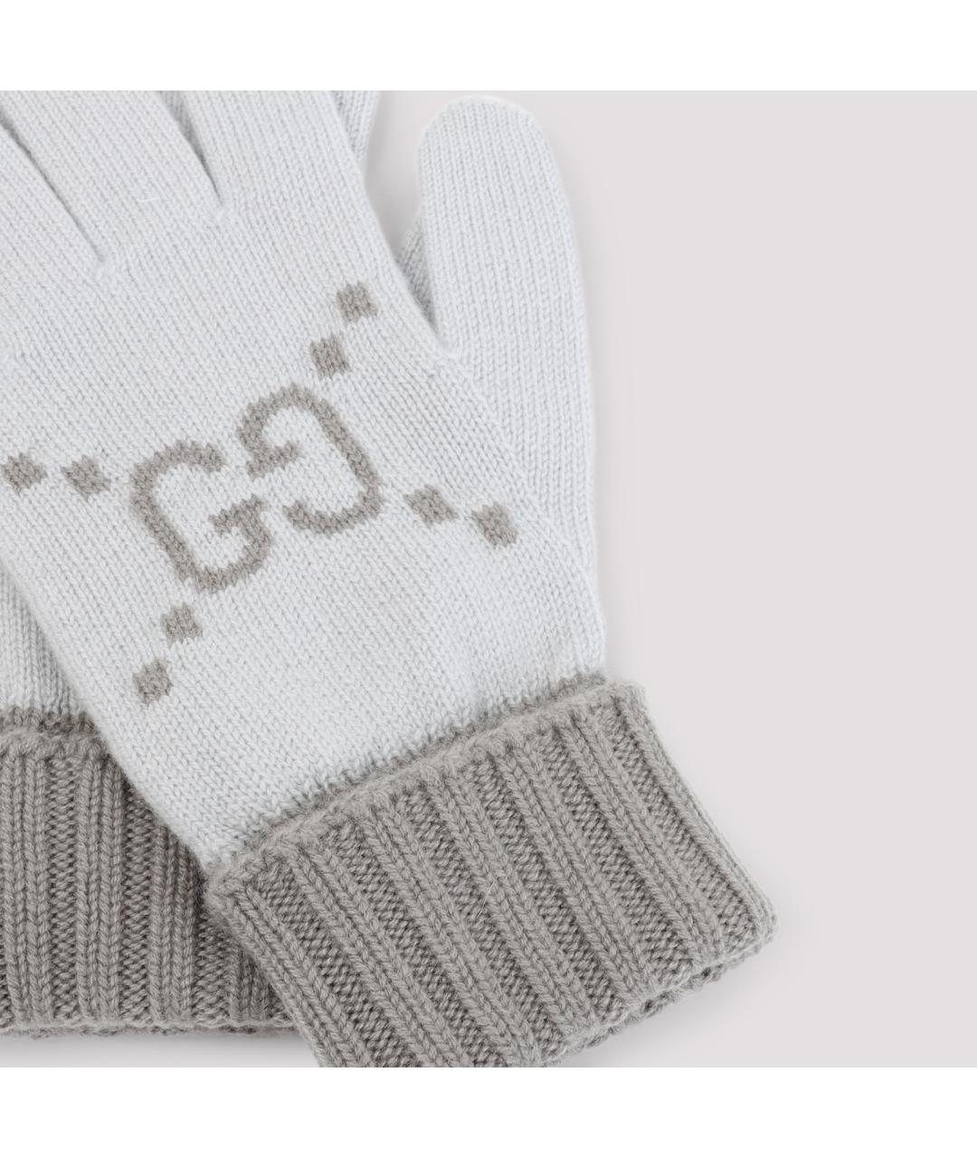 GUCCI Серые кашемировые перчатки, фото 3