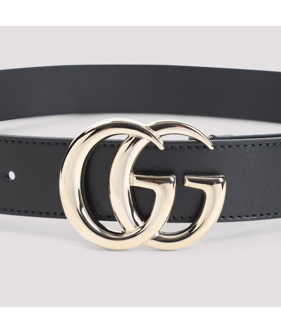 GUCCI Черный кожаный ремень, фото 4