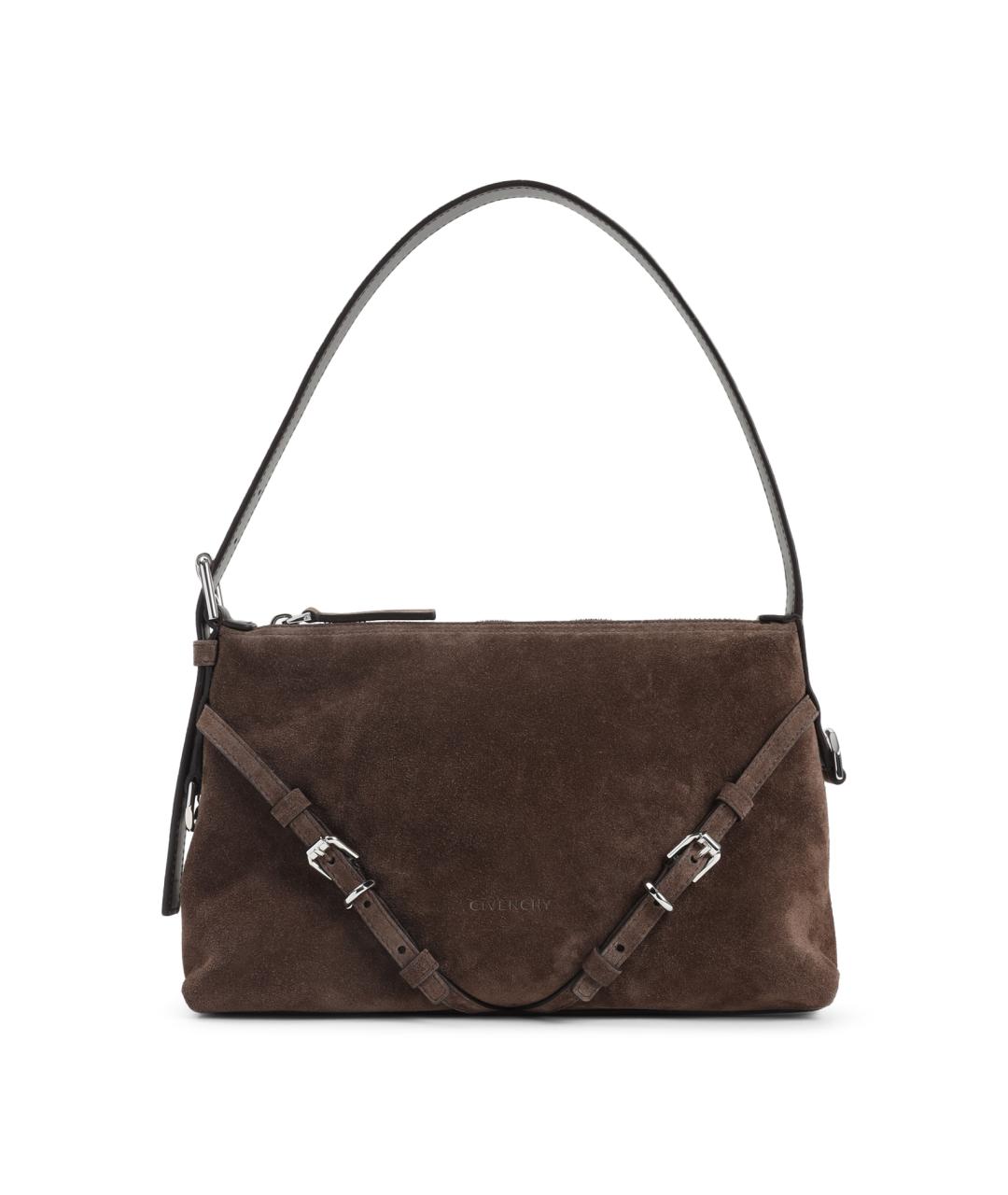 GIVENCHY Коричневая замшевая сумка через плечо, фото 1