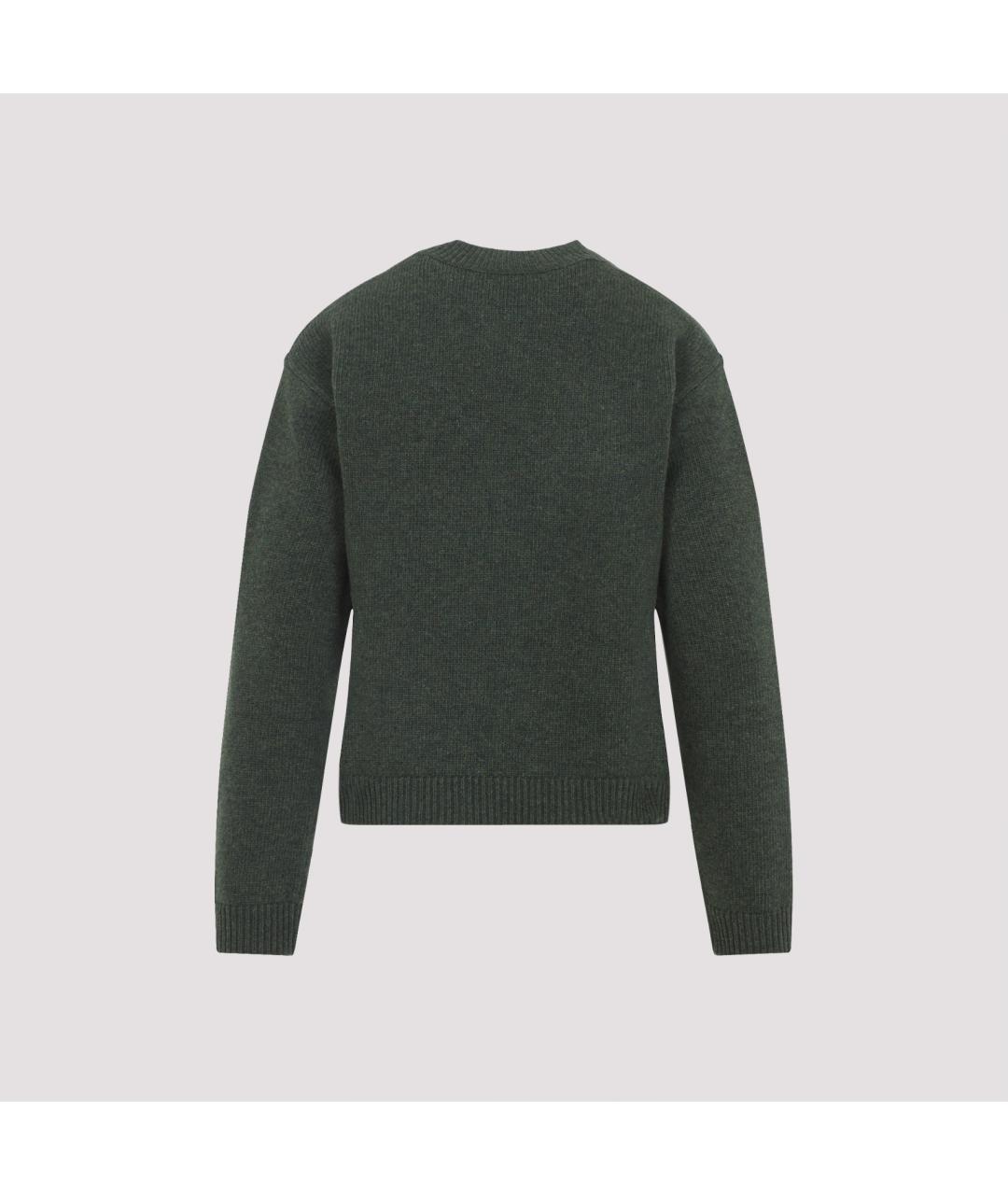 GUCCI Зеленый шерстяной джемпер / свитер, фото 2