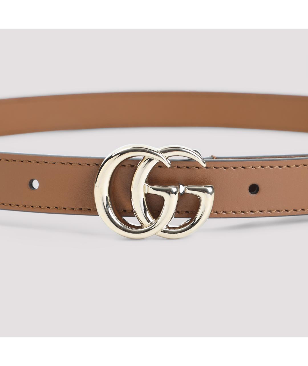 GUCCI Бежевый кожаный ремень, фото 2