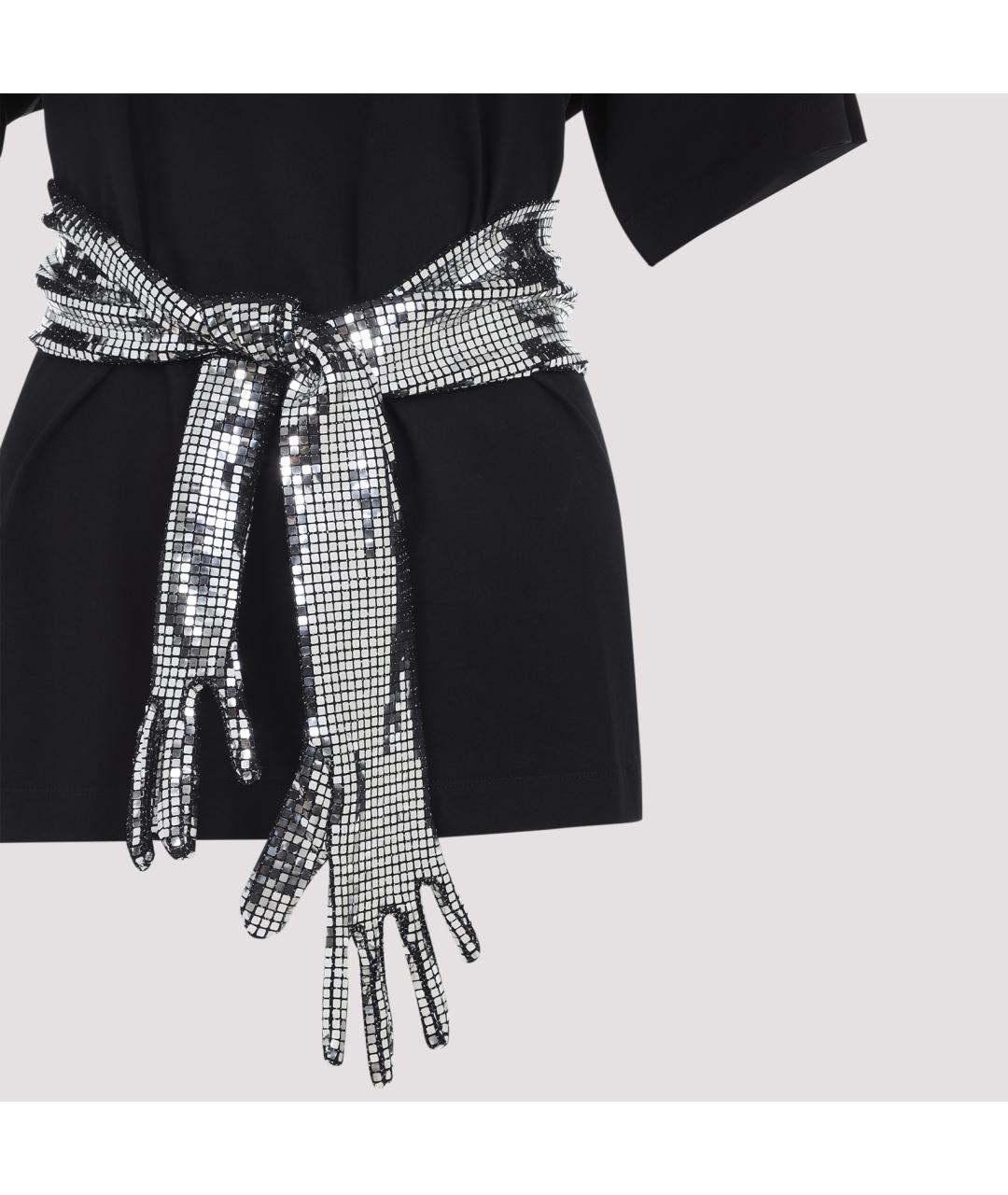 MM6 MAISON MARGIELA Черная хлопковая футболка, фото 6