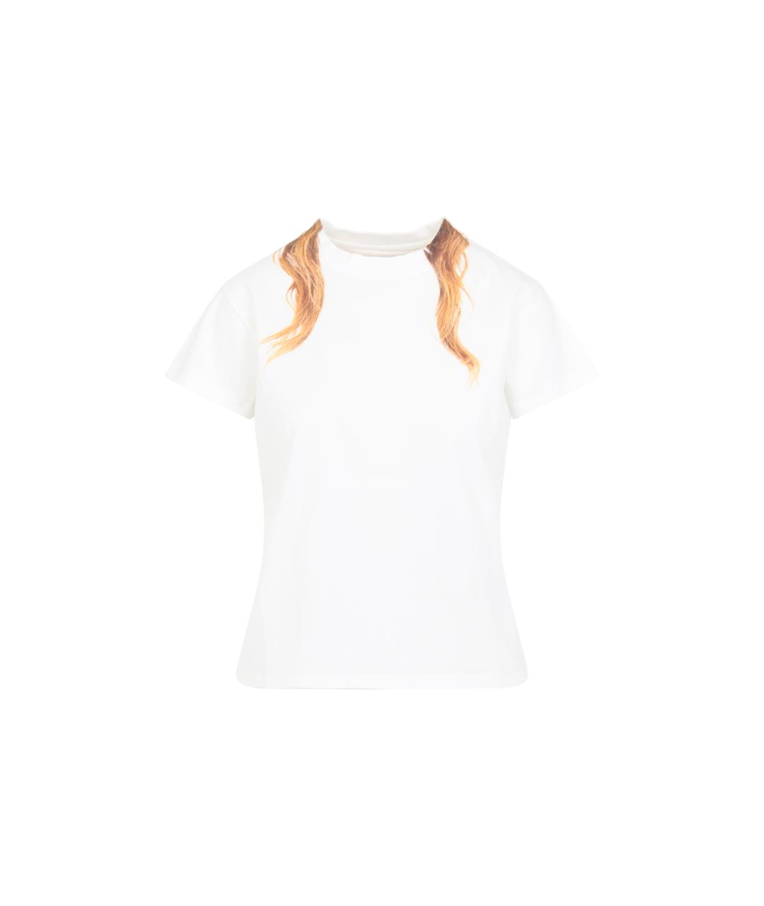 MM6 MAISON MARGIELA Белая хлопковая футболка, фото 1