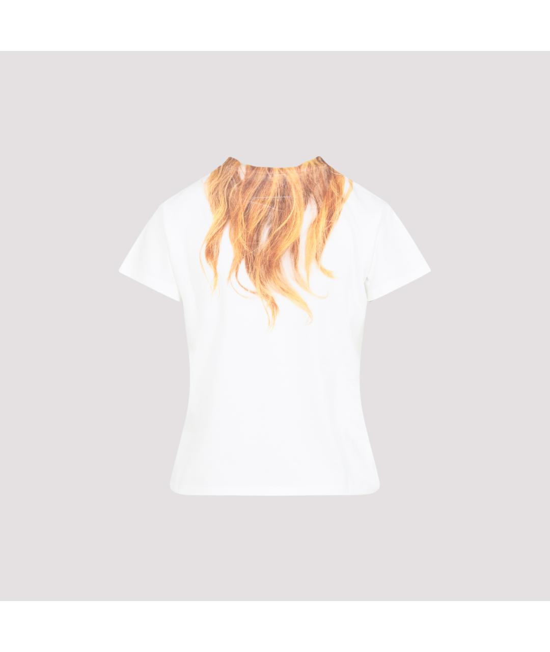 MM6 MAISON MARGIELA Белая хлопковая футболка, фото 2