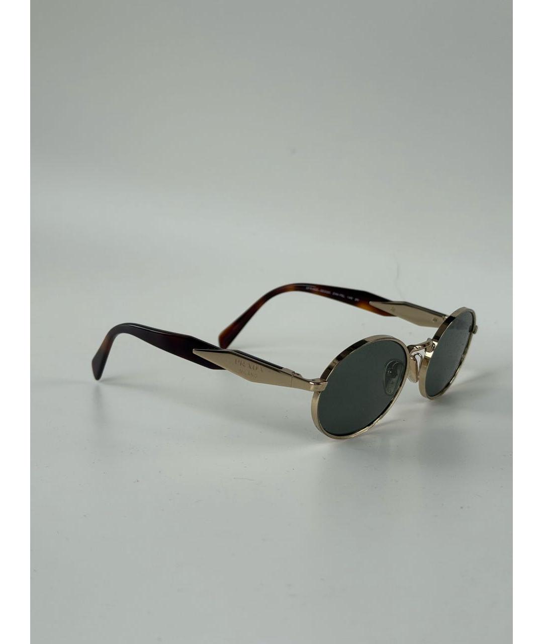 PRADA Черные металлические солнцезащитные очки, фото 2