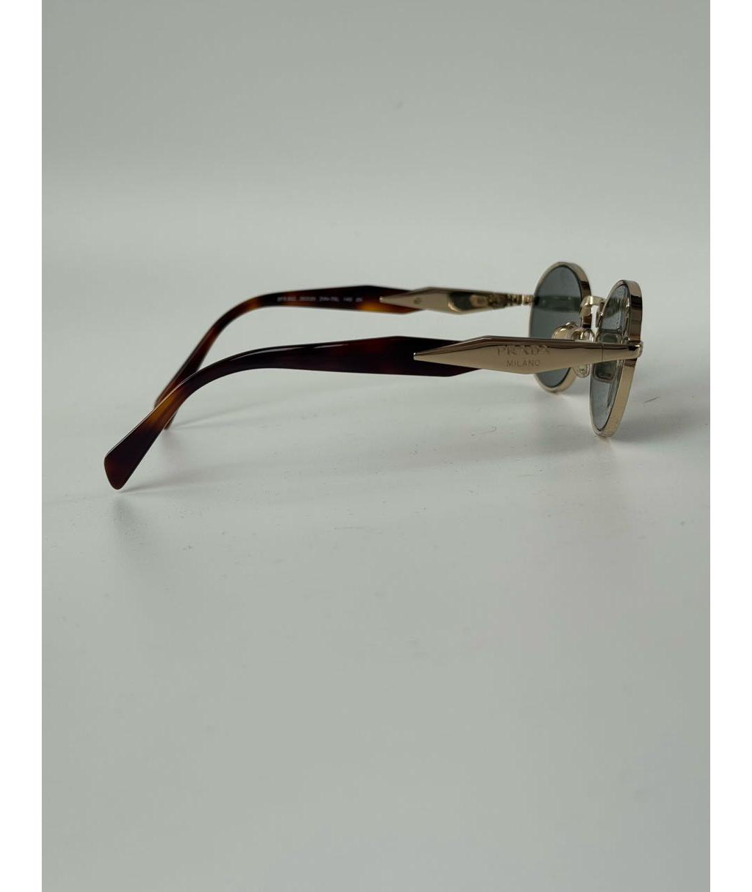 PRADA Черные металлические солнцезащитные очки, фото 3