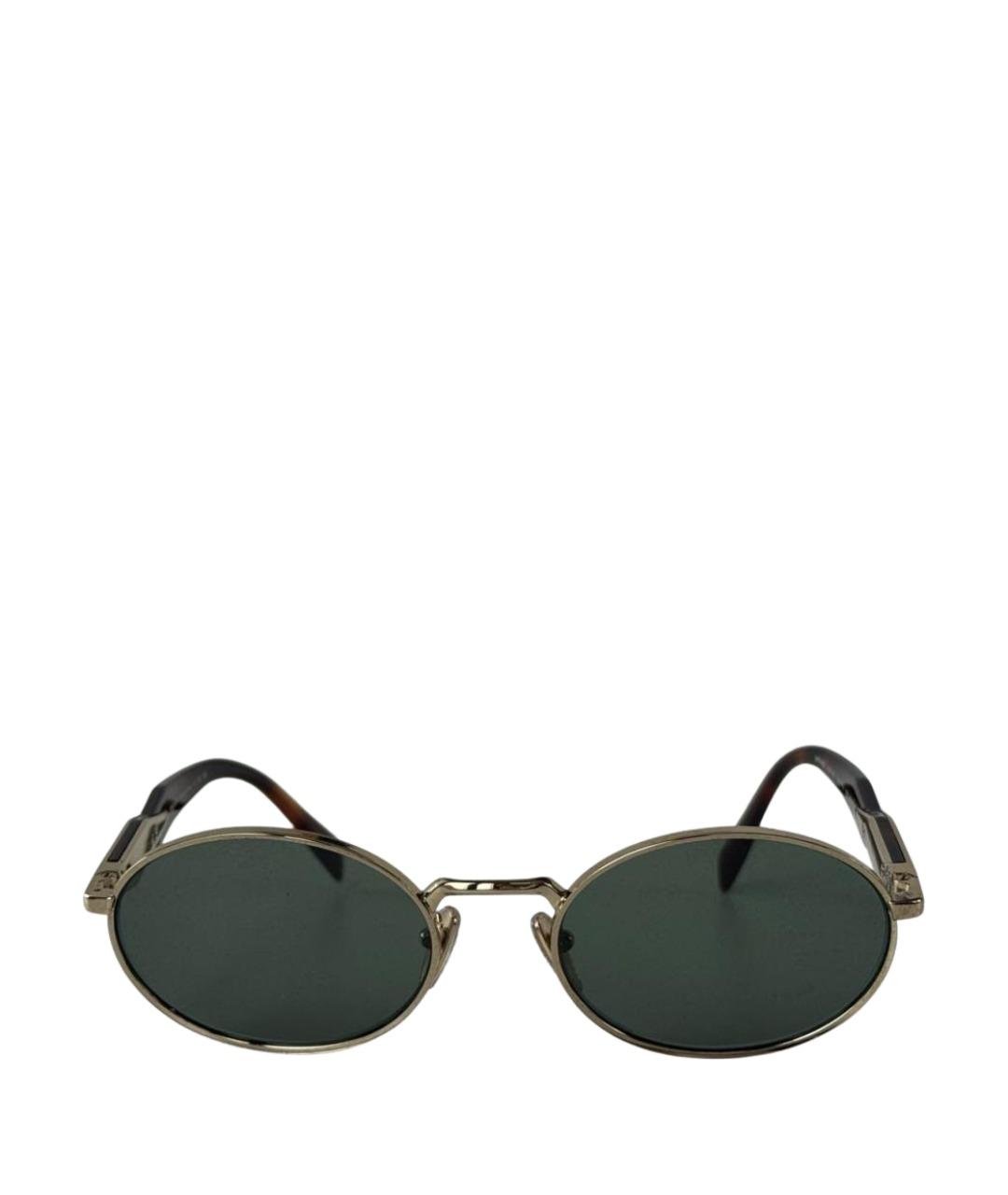 PRADA Черные металлические солнцезащитные очки, фото 1