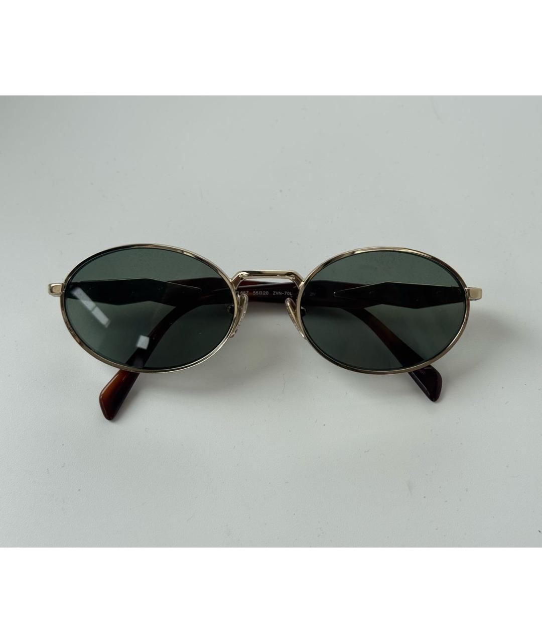 PRADA Черные металлические солнцезащитные очки, фото 5