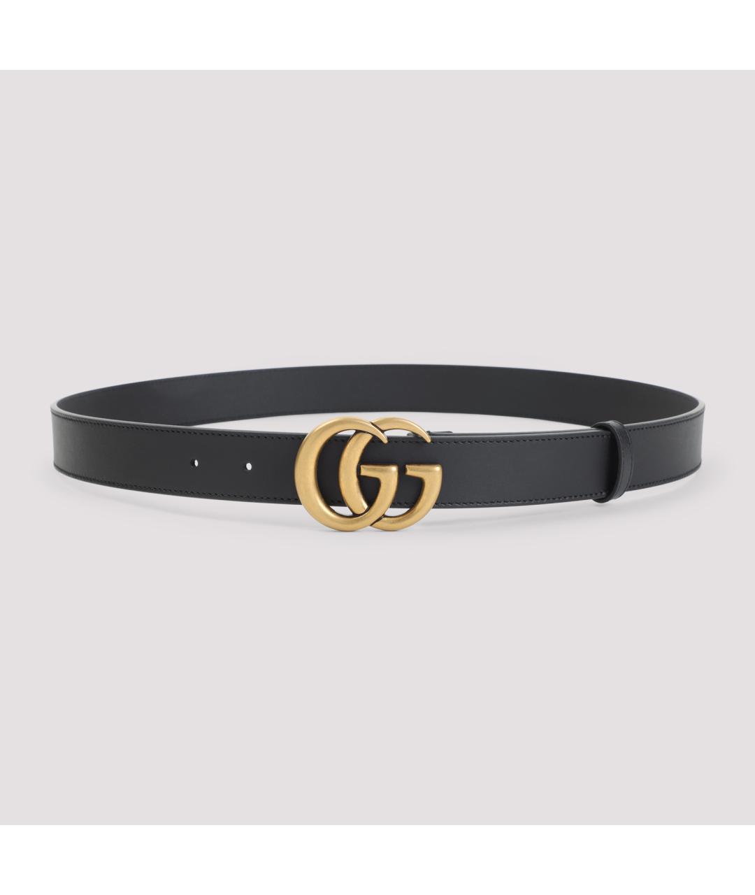 GUCCI Черный кожаный ремень, фото 3