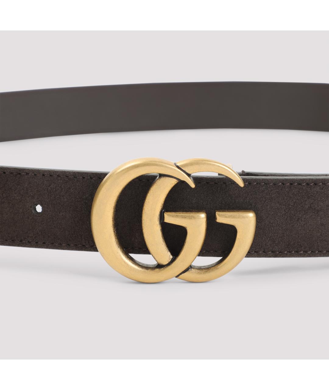 GUCCI Коричневый замшевый ремень, фото 4